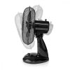 Asztali ventillátor | Hálózati Áramellátás | Átmérő: 300 mm | 35 W | Oszcilláló | 3-sebességes | Fekete