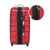 4 db-os merev falú bőrönd szett, 4 színben-piros