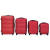 4 db-os merev falú bőrönd szett, 4 színben-piros