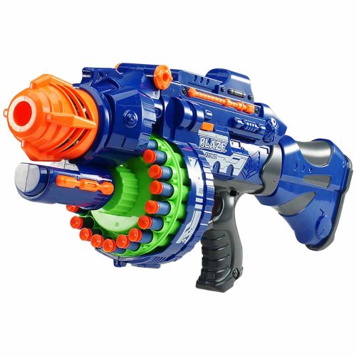 Játékfegyver hanggal, 2 színben-kék