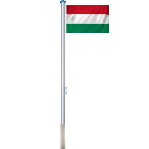 Zászlótartó rúd kétoldalas 90x150cm magyar zászlóval
