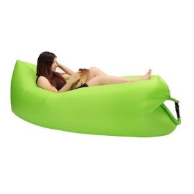   Levegővel feltölthető ágy, strandoláshoz, kempingezéshez, citromsárga