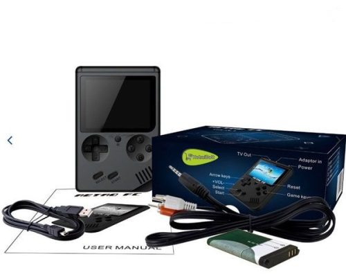Retro kézi játékkonzol 168 telepített játékkal