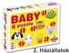 Baby puzzle, 6 db kirakható figurával, háziállatok