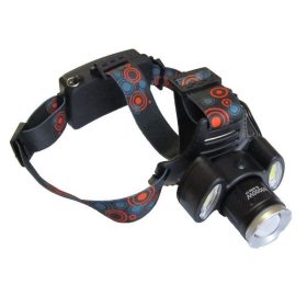 Nagy fényerejű akkus, ledes fejlámpa, reflektorral