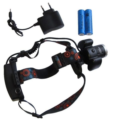 Nagy fényerejű akkus, ledes fejlámpa, reflektorral