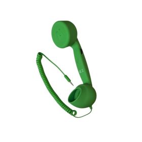 Headset, retro telefonkagyló, zöld