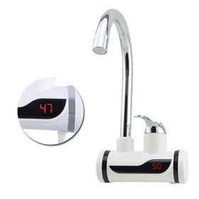   Fali csatlakozós LCD kijelzős átfolyós vízmelegítő csaptelep