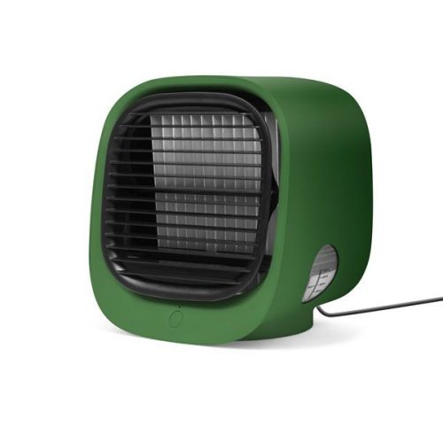 Hordozható mini léghűtő ventilátor, zöld