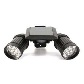 Két ágú napelemes LED lámpa mozgásérzékelővel