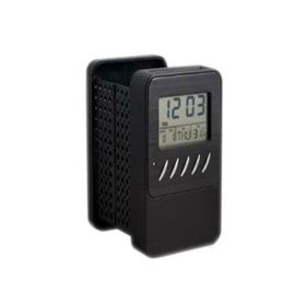 Napelemes asztali óra hőmérővel, tolltartó funkcióval