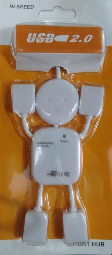 4 portos USB elosztó, emberke formájú