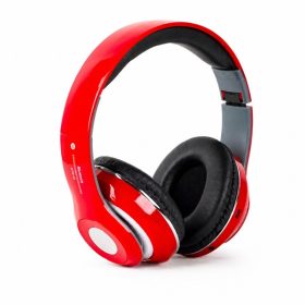   Bluetooth sztereó fejhallgató, rádióval, Mp3 headset, piros