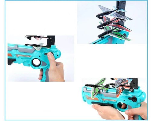Repülőgép kilövő játékpisztoly, zöld