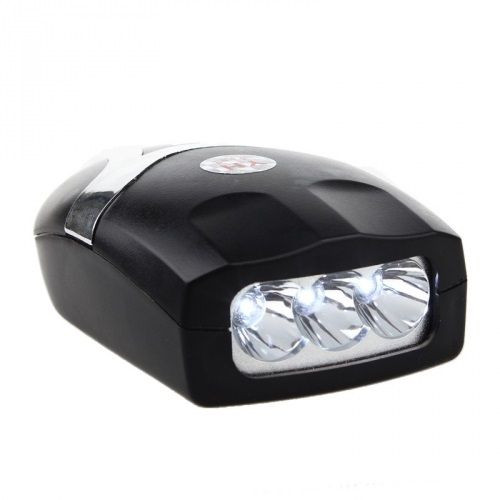 Ledes első lámpa beépített szirénával YH-0902, fekete