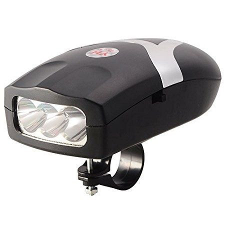 Ledes első lámpa beépített szirénával YH-0902, fekete