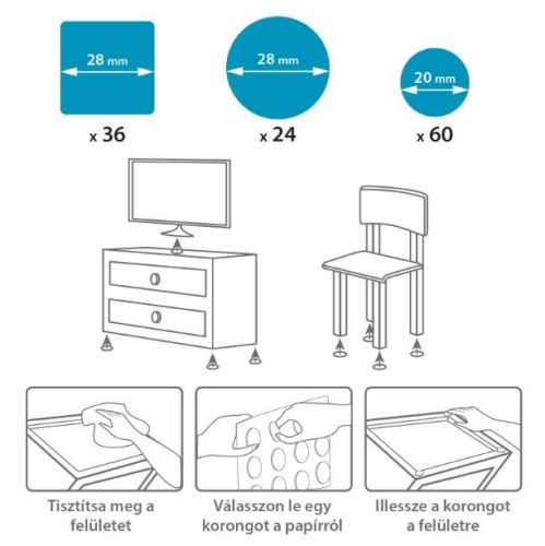 Öntapadós filcpárna