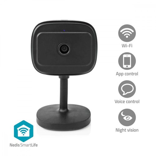 SmartLife beltéri kamera | Wi-Fi | Full HD 1080p | Dönthető billenthető | Felhőalapú Tárolás (opcionális) / microSD (nem tartozék) / Onvif | Mozgásérzékelővel | Éjjellátó | Fekete